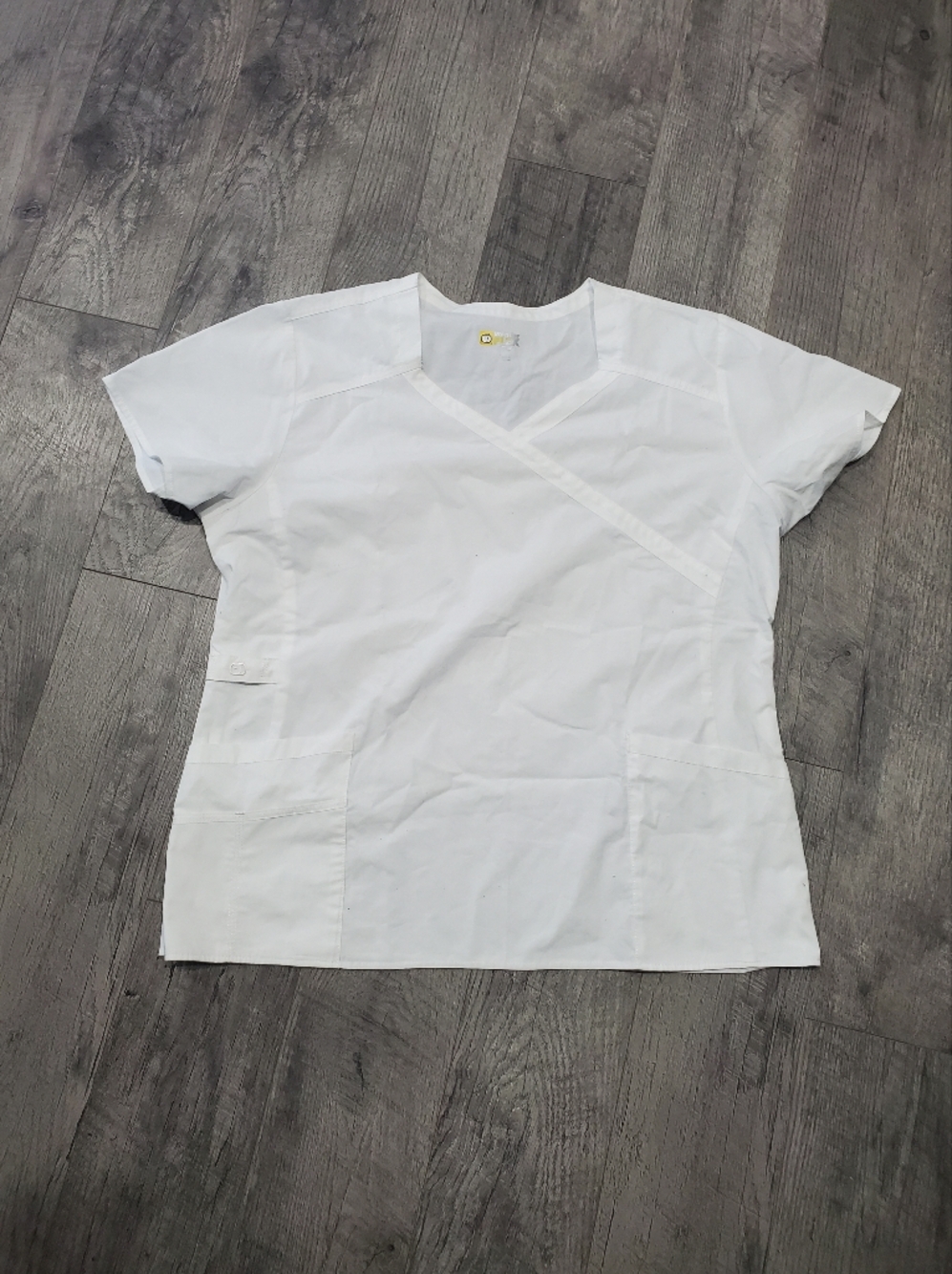 White Wonderwink Scrub Top